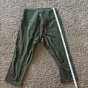 lululemon athletica Olive Green Cropped Leggings